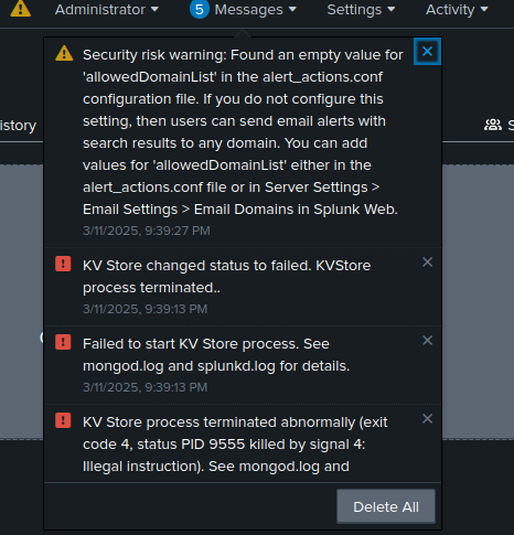 Log Analysis (Splunk Dashboard) screenshot 5
